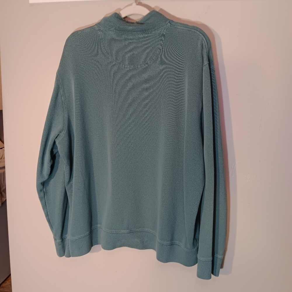 Lands end teal 1/4‎ zip pullover sz XL - Picture 4 of 7